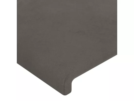 Tête de lit à LED Gris foncé 160x5x78/88 cm Velours