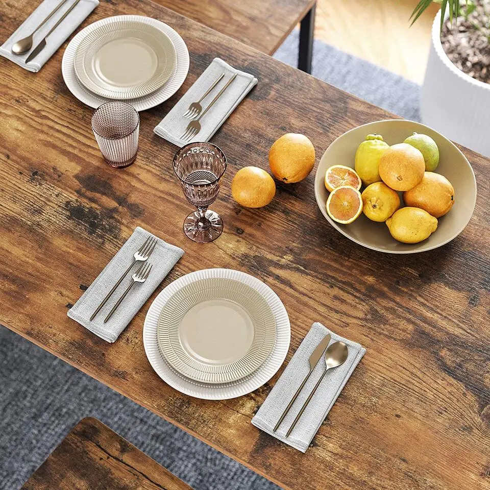 Parya Home Bartafel Set - Bartafel incl. twee barstoelen - Industrieel - Vintage