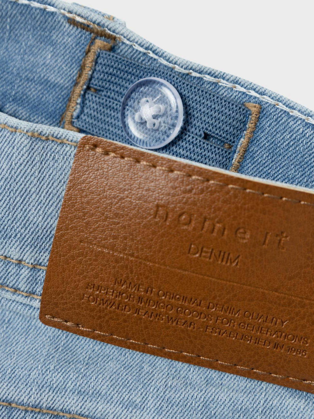 NAME IT slim fit denim short NKFSALLI light blue denim