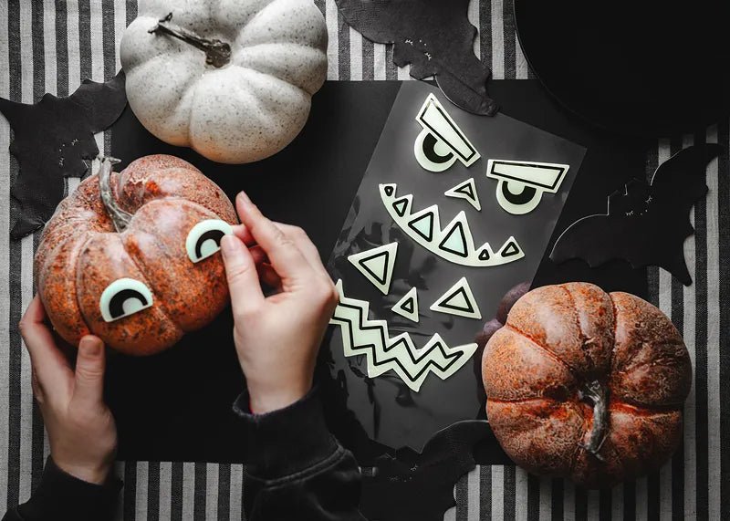 Pompoen Stickers Gel Glow In The Dark 2 delig