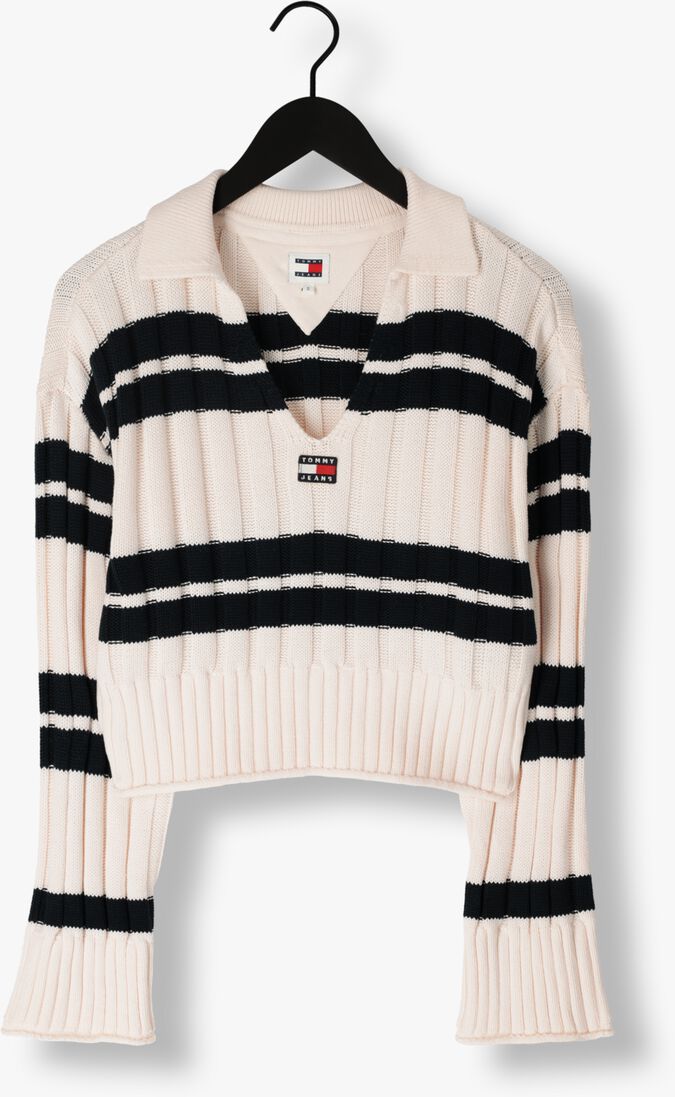TOMMY JEANS witte tommy jeans trui tjw bxy crp stripe sweater ext