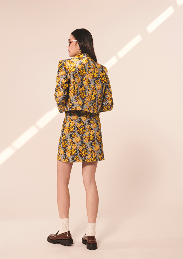 Veste Vascanogrise imprimée à fleurs