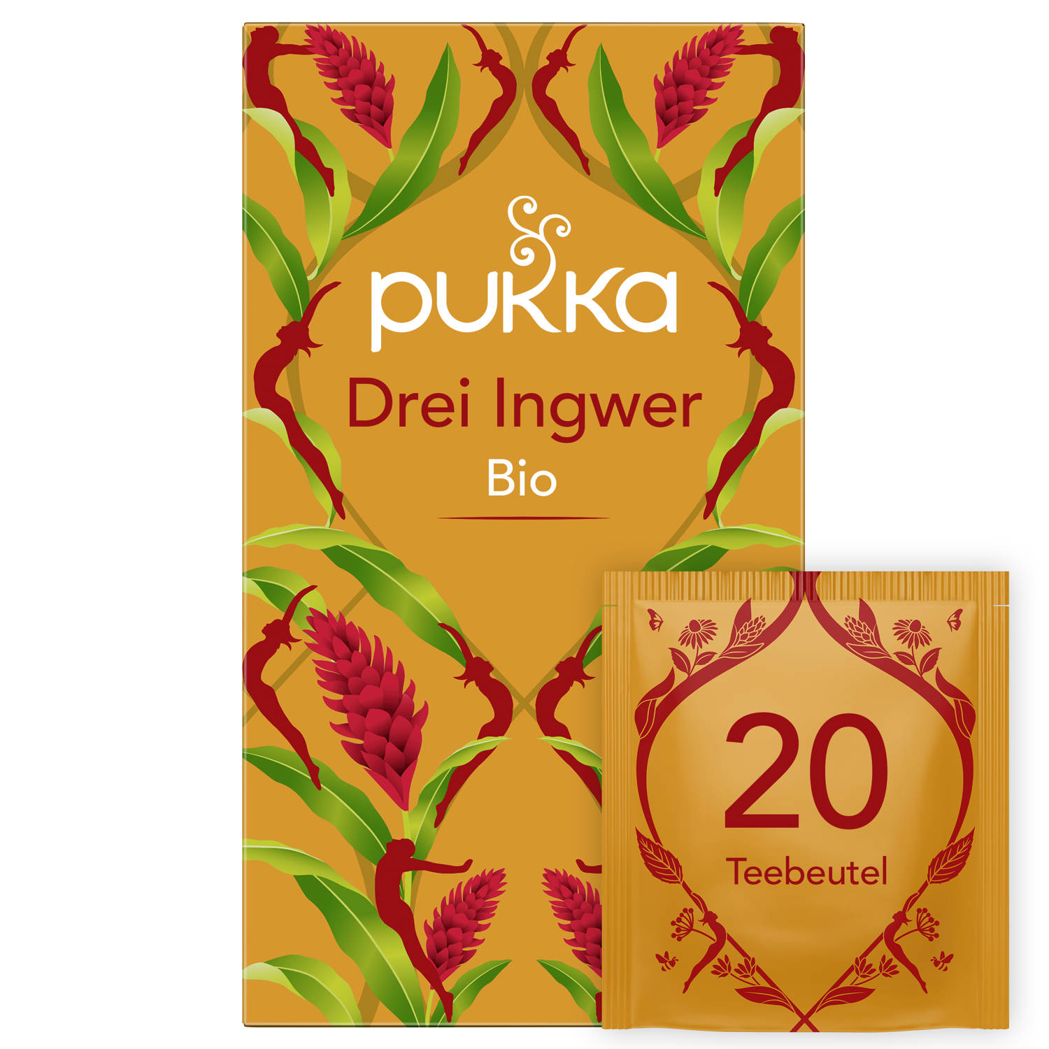 PUKKA Drei Ingwer Tee<br>20 Stück, Beutel, TEES, Bio