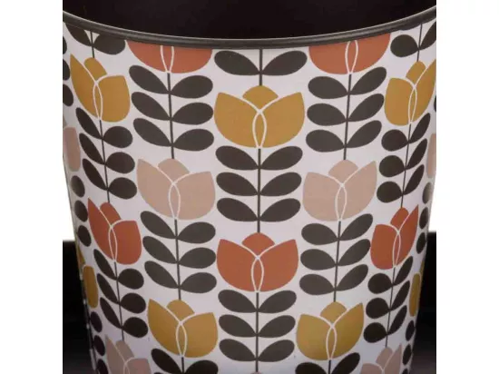 Plateau et 3 pots en métal marrons
