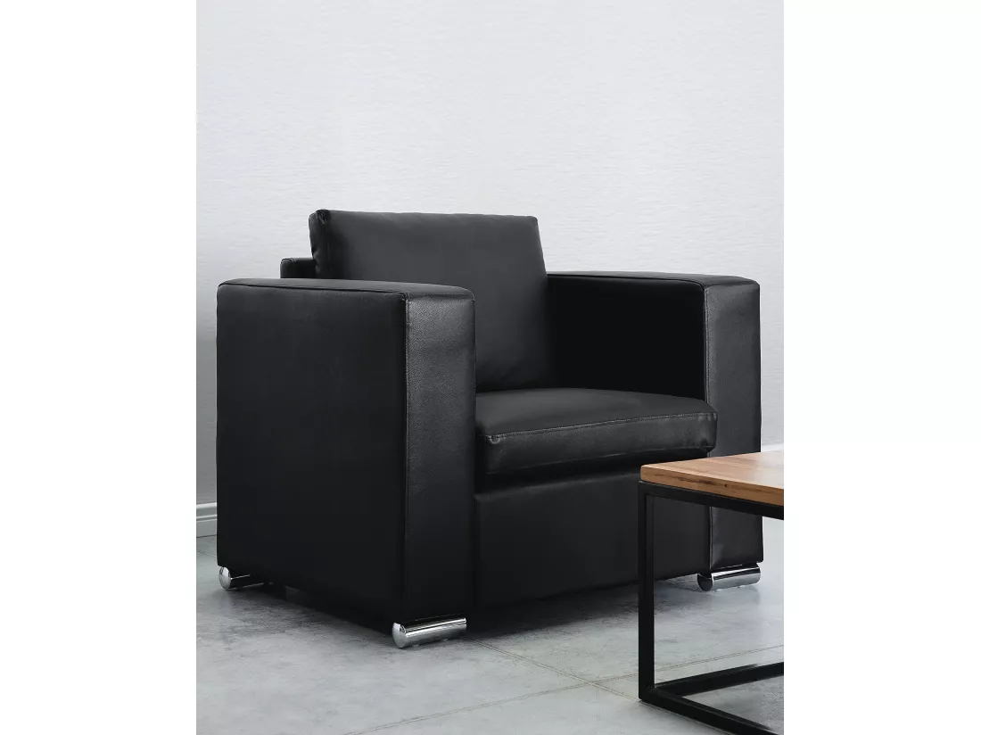 Fauteuil HELSINKI Cuir Noir