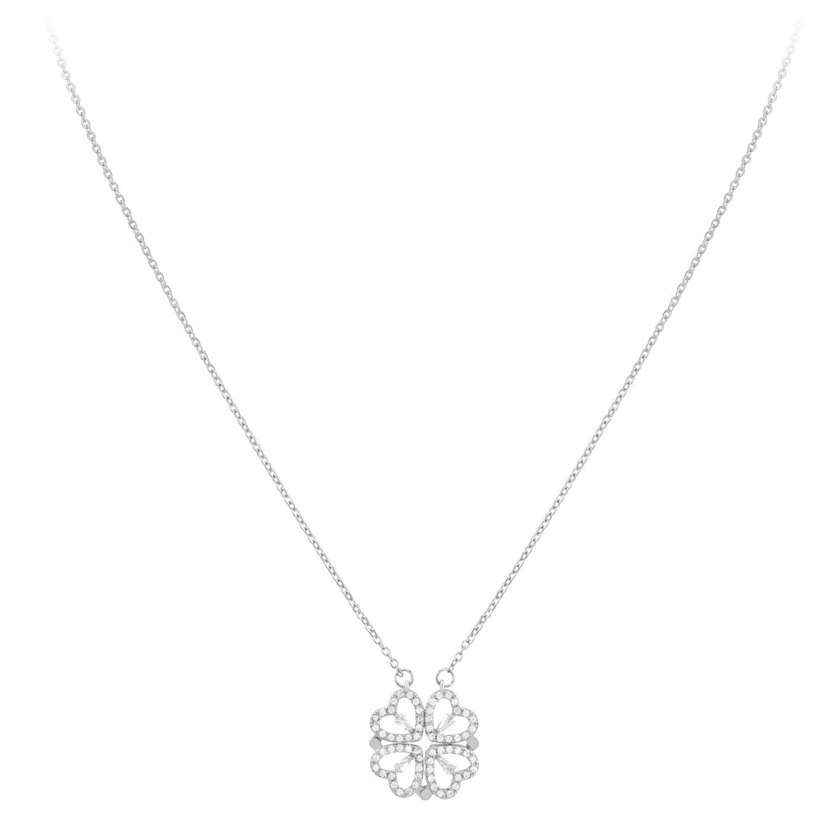 Collier trèfle SC Crystal orné de Cristaux scintillants