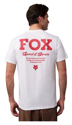 T-Shirt Manches Courtes Fox Speed & Service Blanc