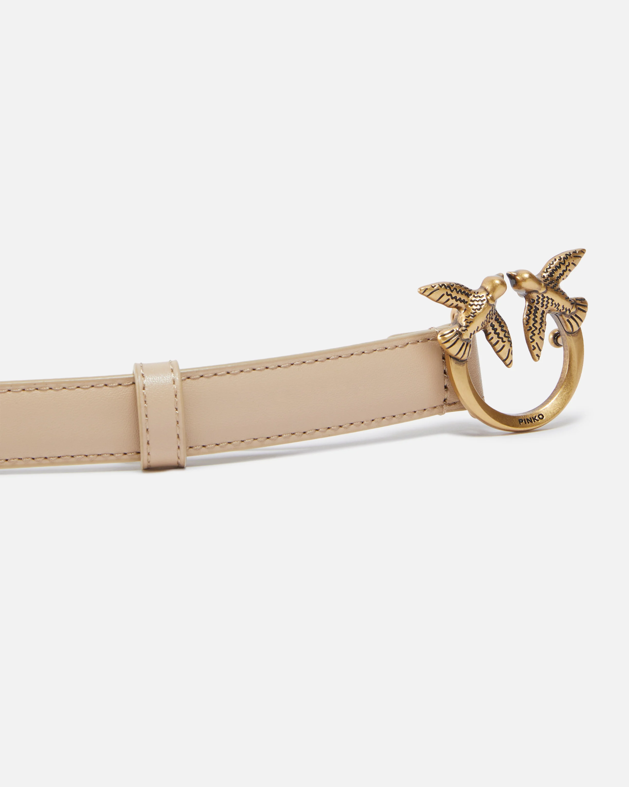 Fine ceinture love birds | Marron