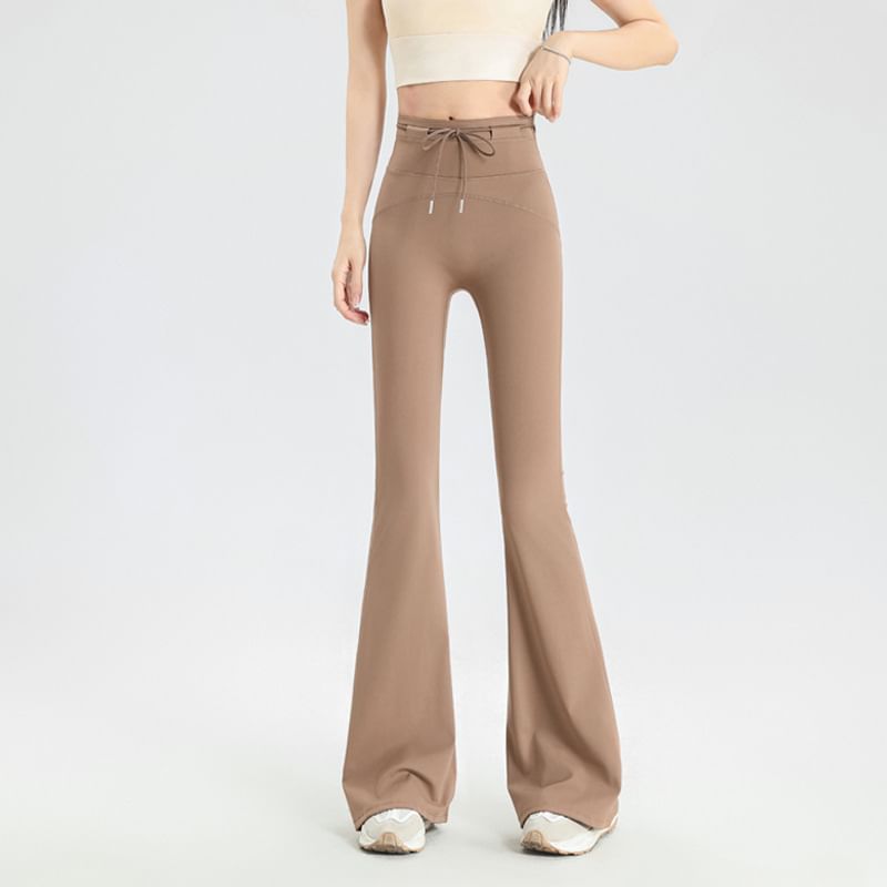 Hazie - Effen wijde broek met trekkoordtaille