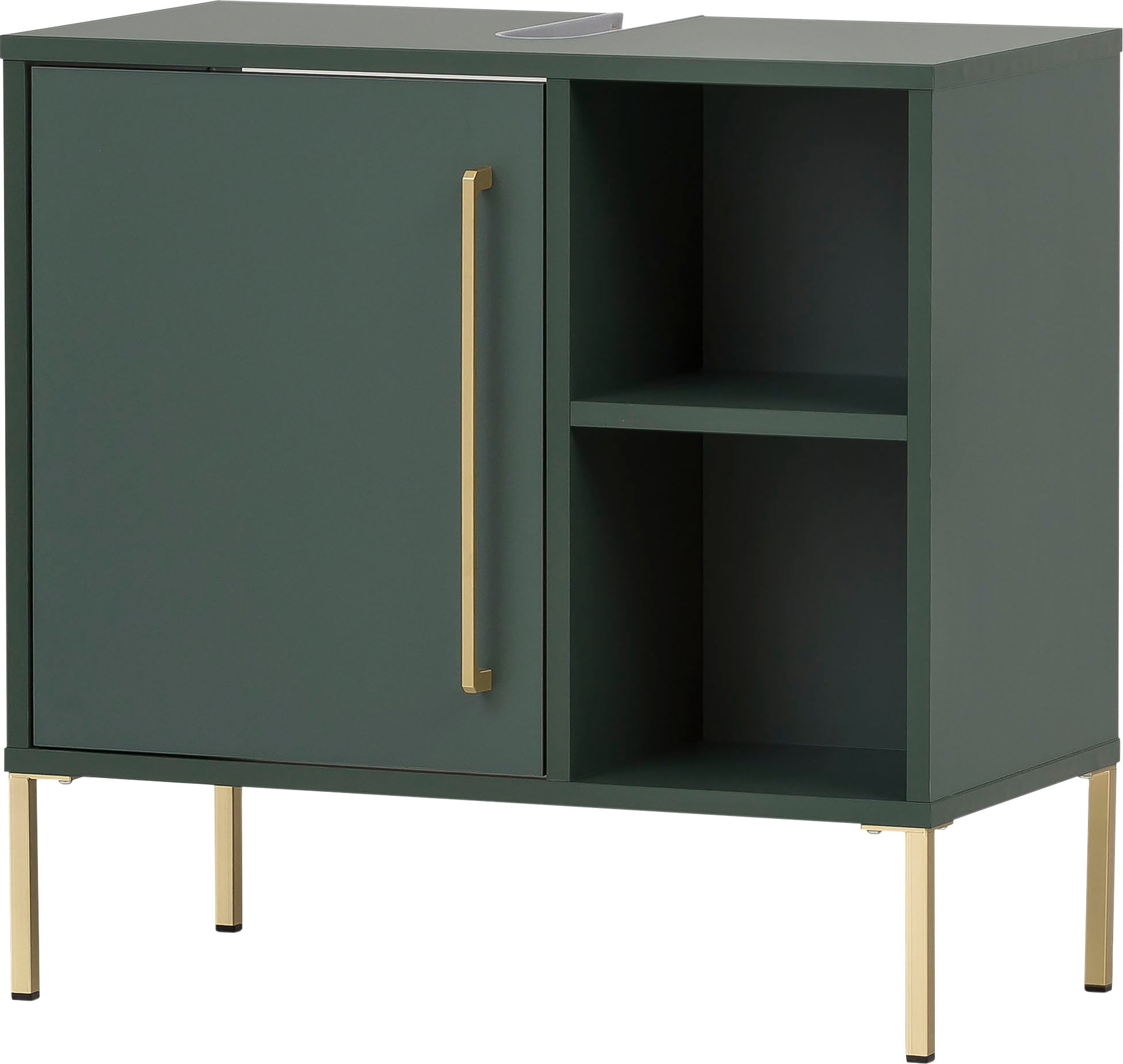 welltime Waschbeckenunterschrank »Kent mit goldfarbenen Griffen« Breite 65,3 cm, made in Germany