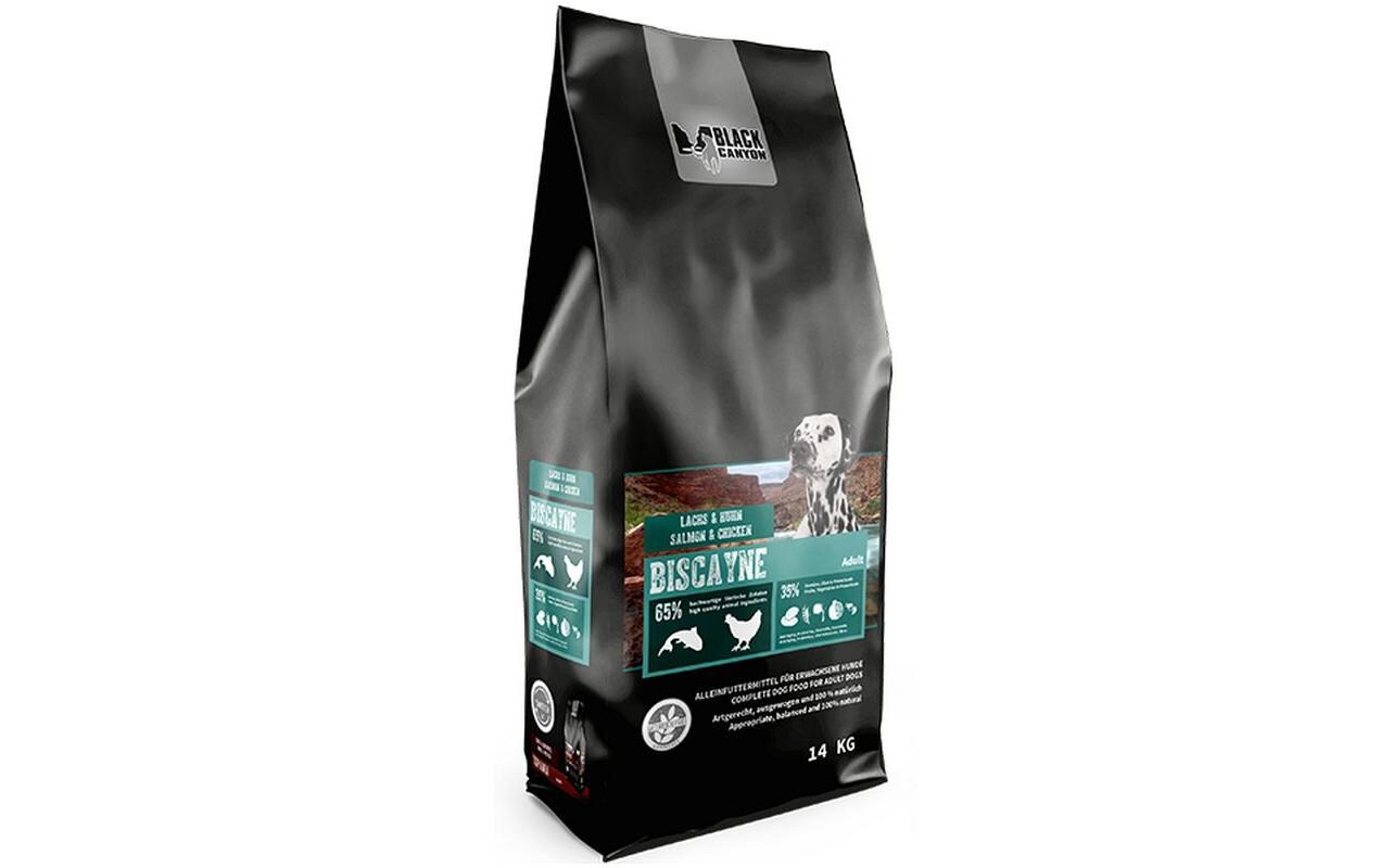 Trockenfutter Adult Biscayne Huhn & Lachs, 14 kgAlleinfuttermittel für ausgewachsene Hunde
