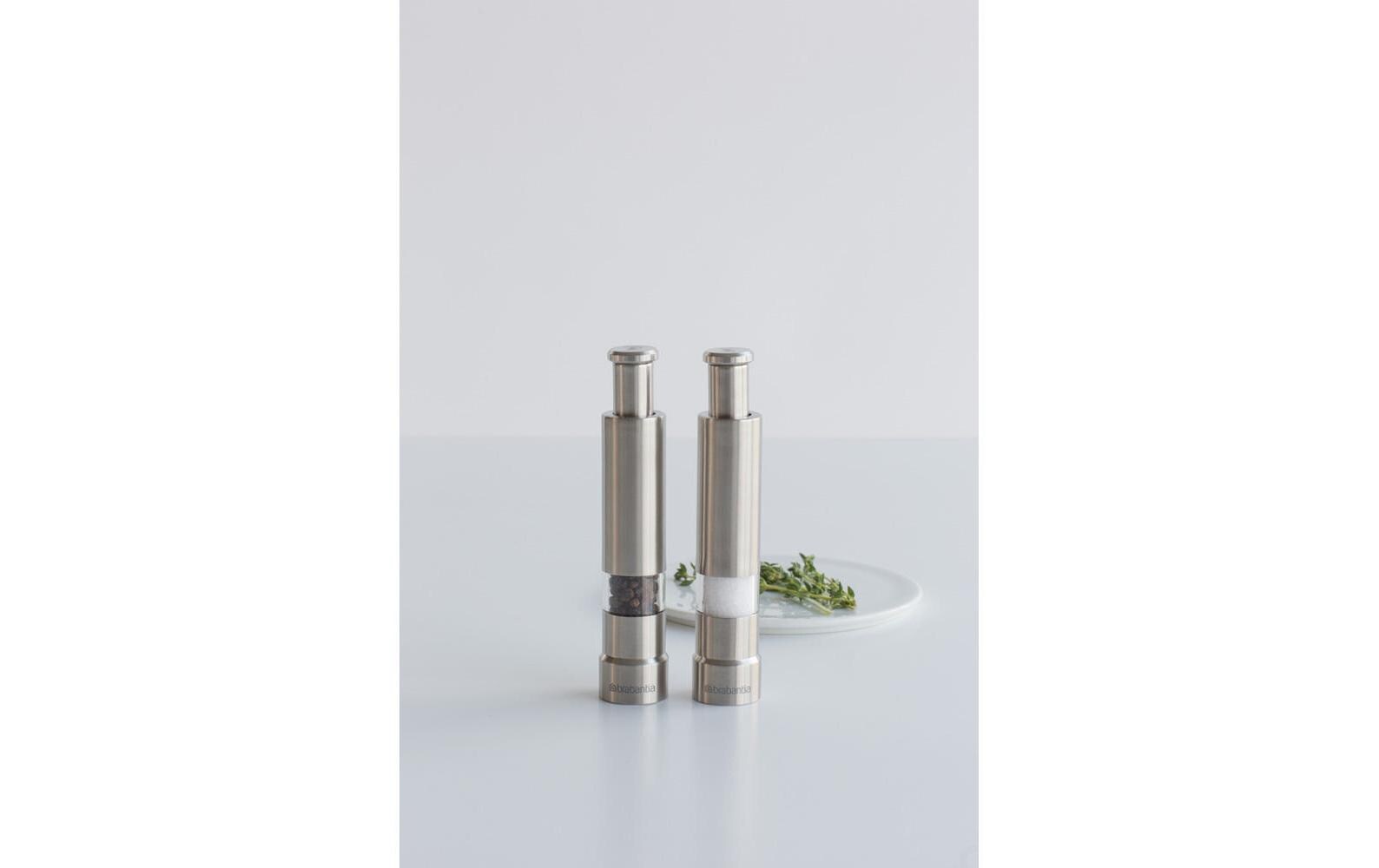 Salz- und Pfeffermühle 2 Stück, 13.5 cm, Silber2-teiliges Set, Matt silber