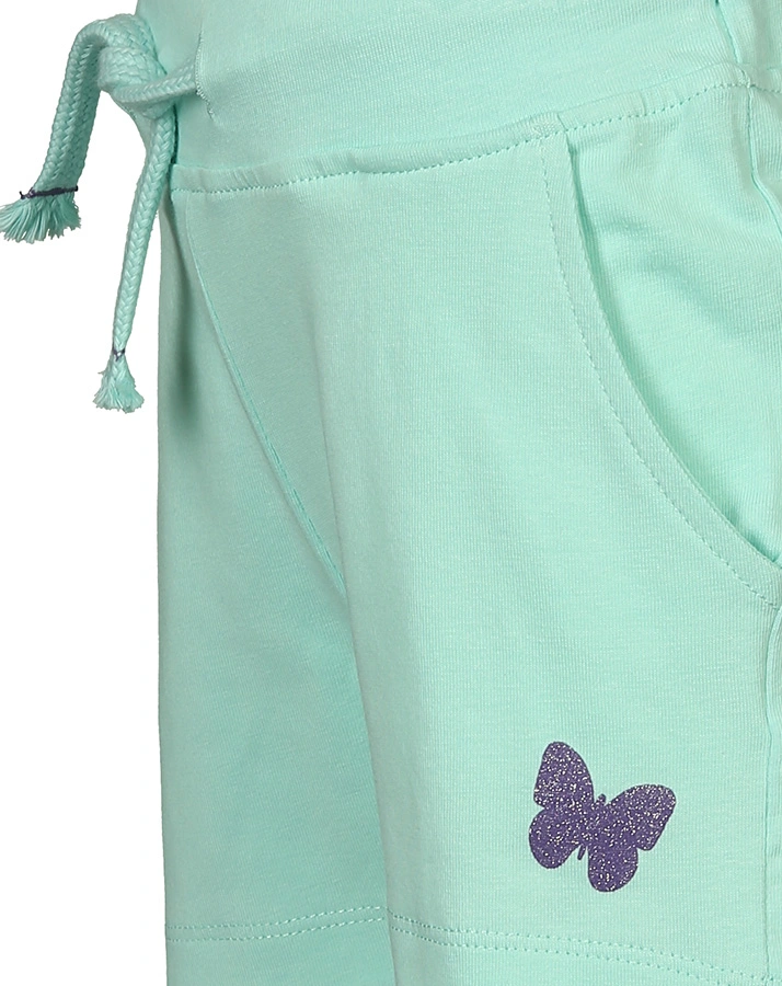 Jersey-Shorts GLITZER-SCHMETTERLING in mint