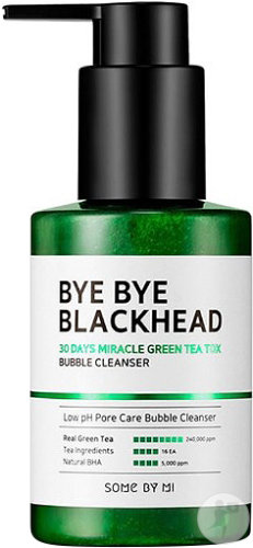 Some By Mi Bye Bye Blackhead 30 Days Miracle Green Tea Tox Bubble Cleanser Flacon-Pompe 120g