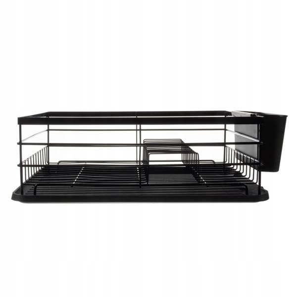 Oppvaskstativ svart metall - 44 x 31 x 14,5 cm