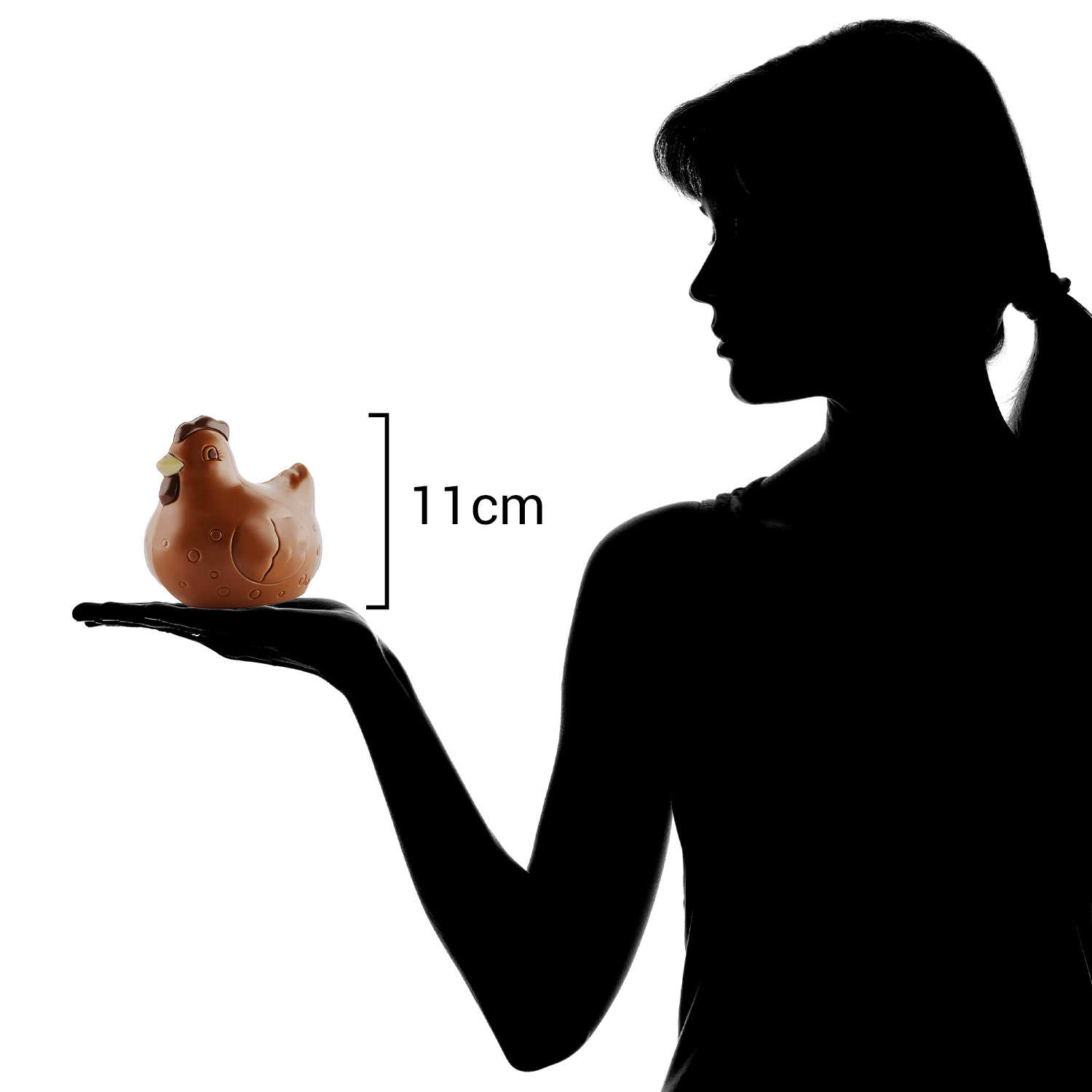 Poule Clarisse en chocolat au lait