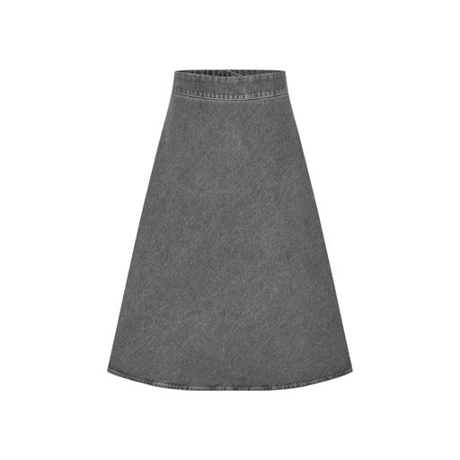 Mads Nørgaard Grey Denim Stelly C Lang Nederdel, Grå, 34