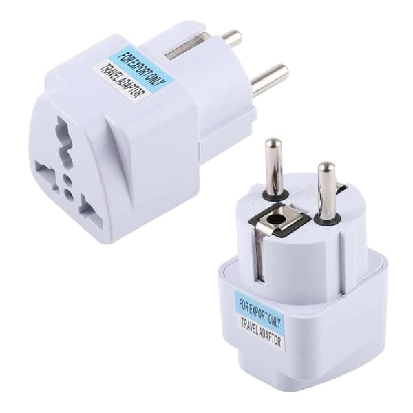 2x Reiseadapter uk / us / eu / au til EU AC adapteradapter