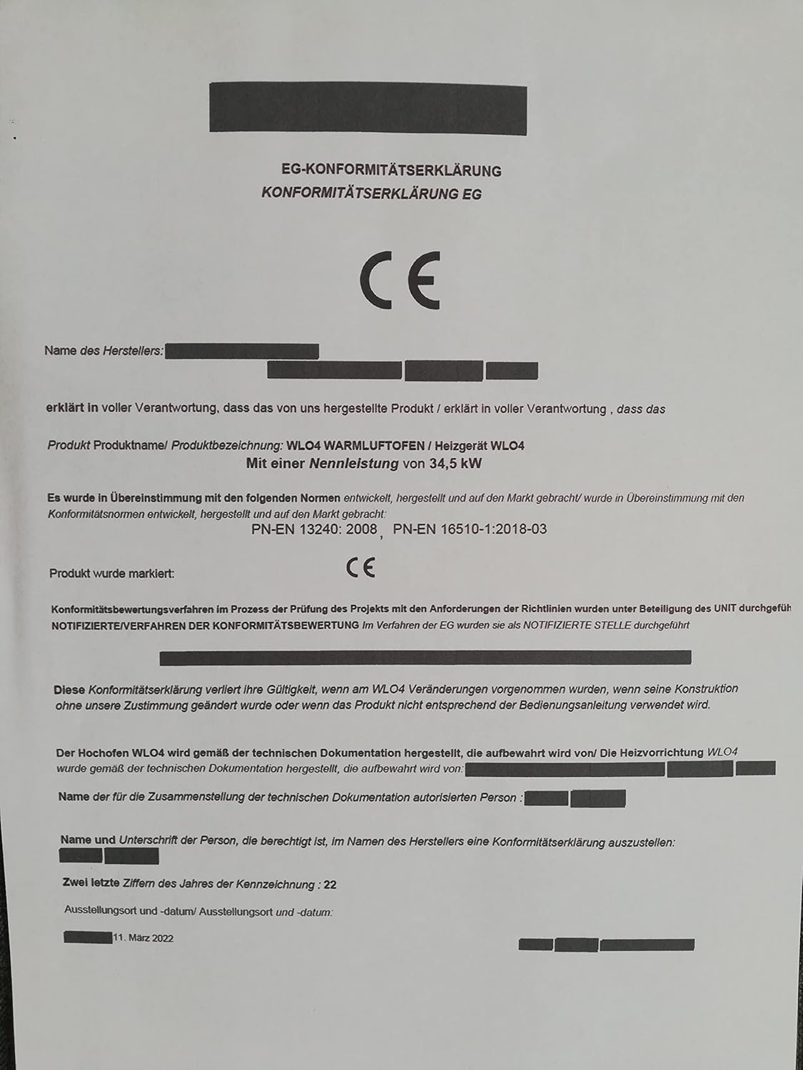 Warmluftofen,Holzofen,Werkstattofen,Kaminofen 35KW