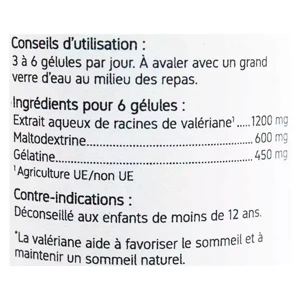 Valeriana Original Nat & Form, 200 cápsulas