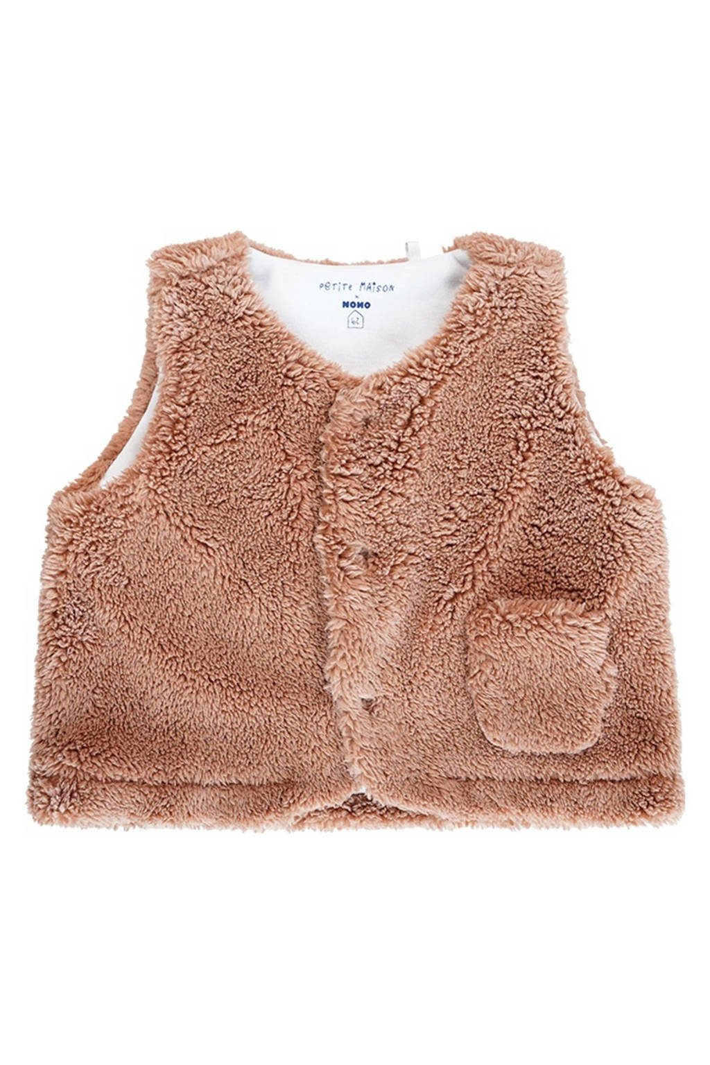 Petite Maison teddy gilet bruin