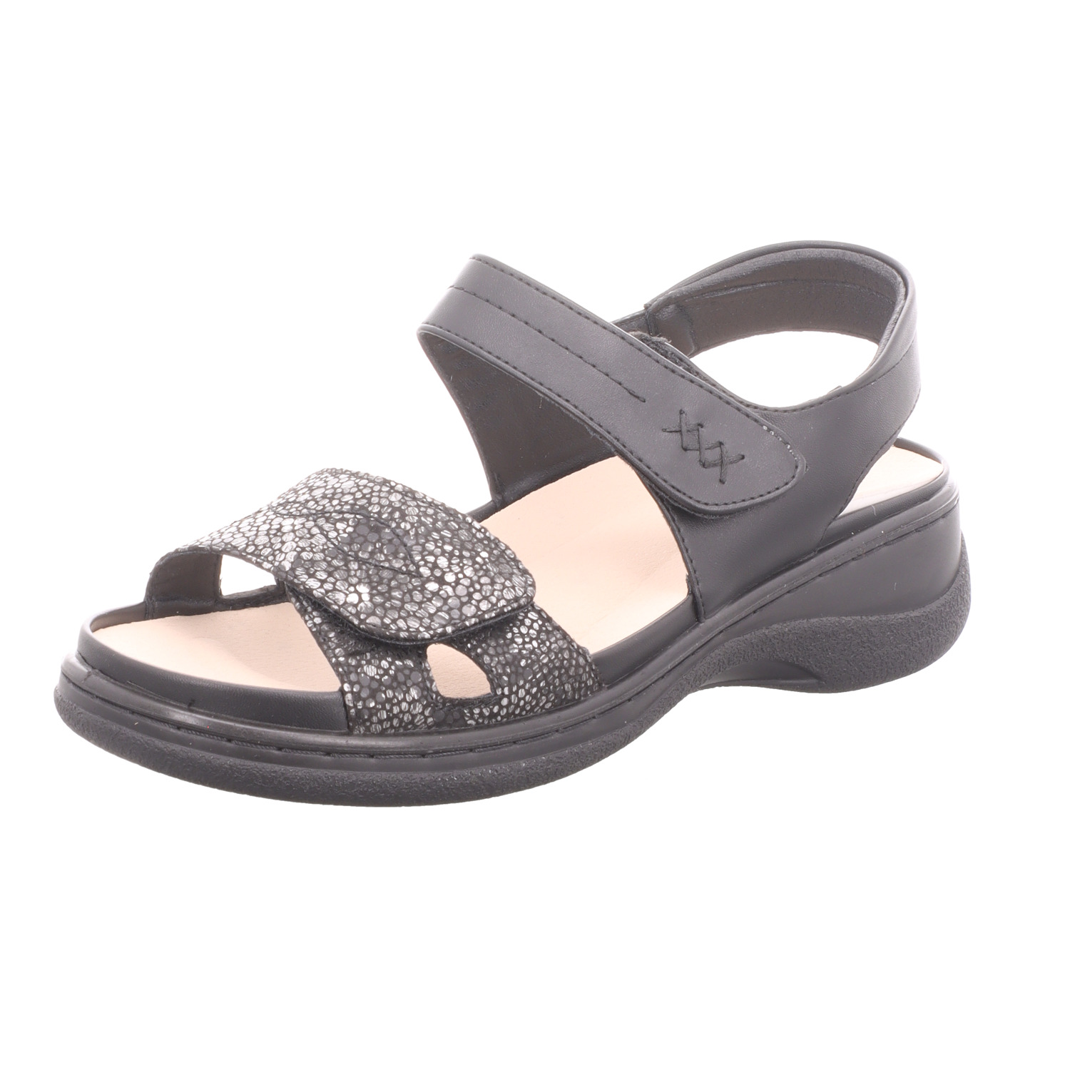 Donna Andrea Damen-Sandalette Schwarz