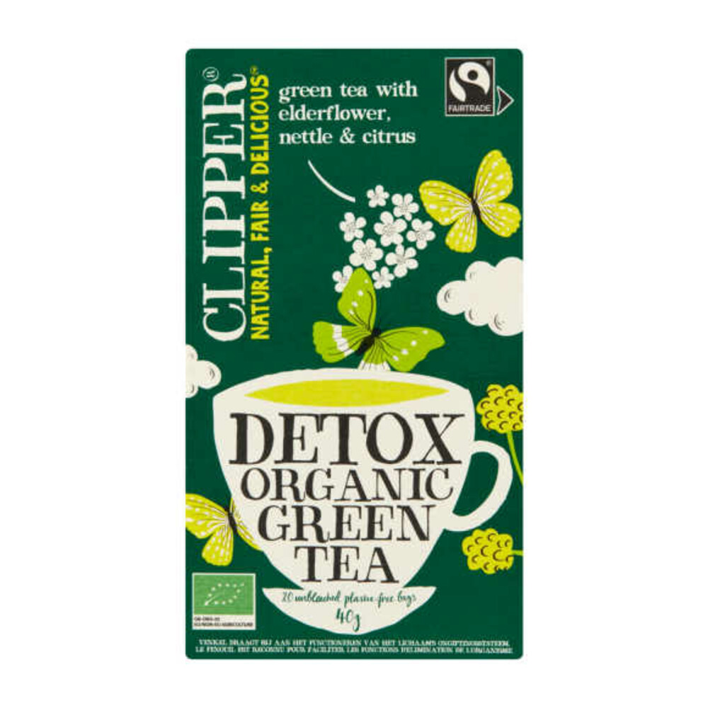 3x Clipper Thee Detox Green Tea20 stuks