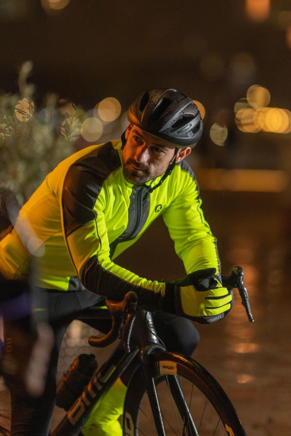 Rogelli Essential Hi-Vis Vinterhandsker, Yellow/Reflection