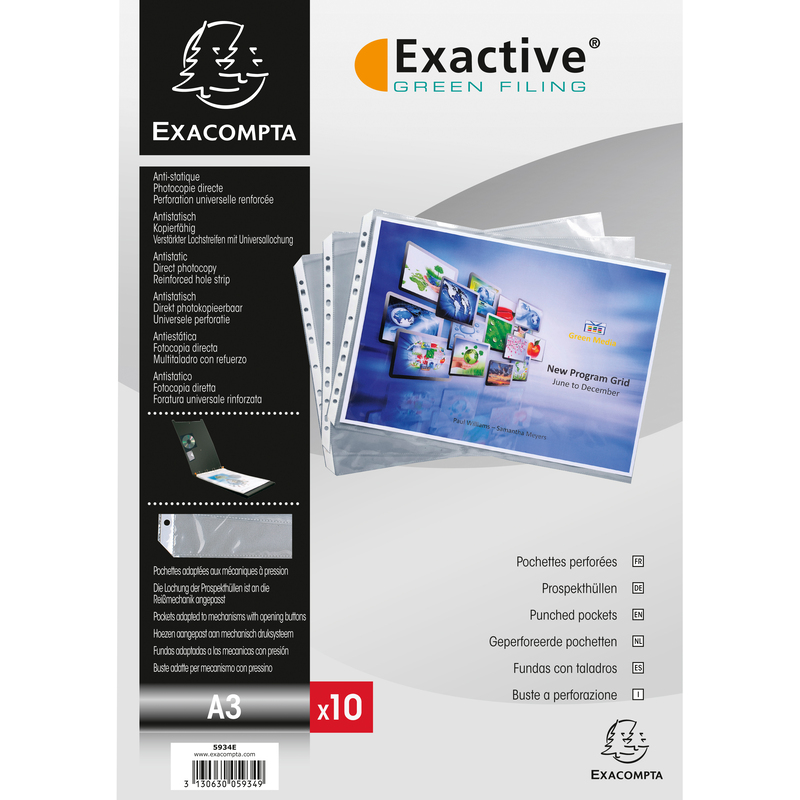 Exacompta Zeigetaschen Exactive, 10 Stück