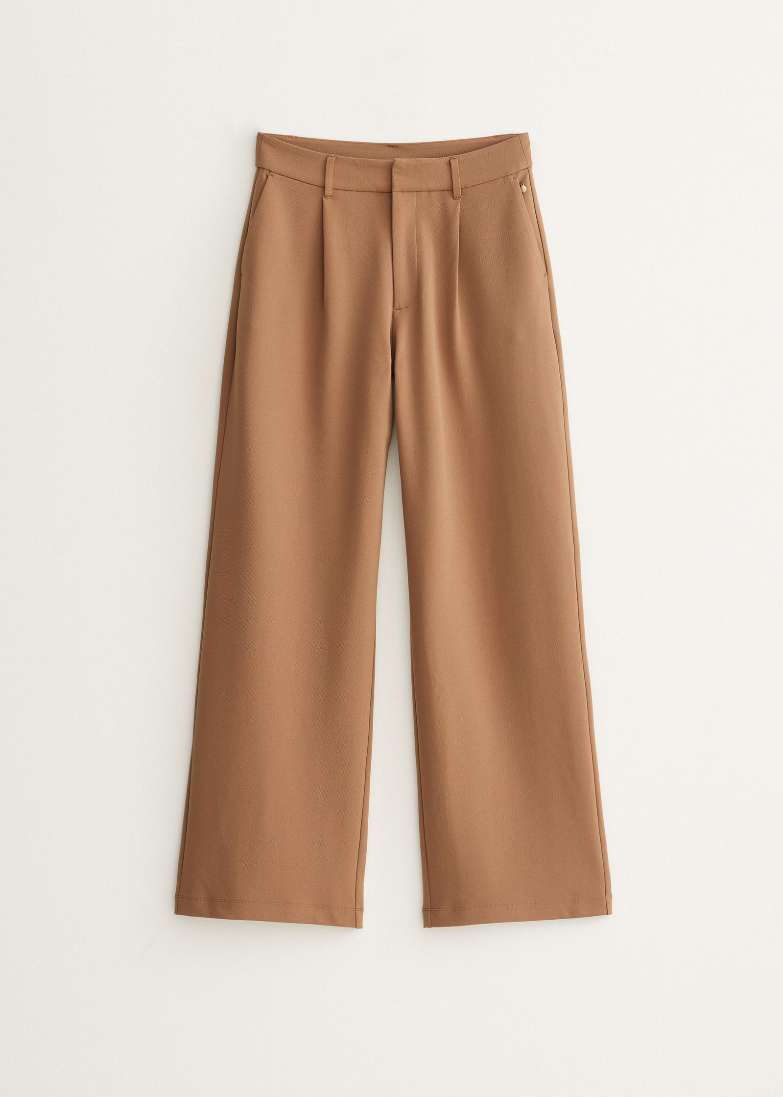 Wijde broek met plooien