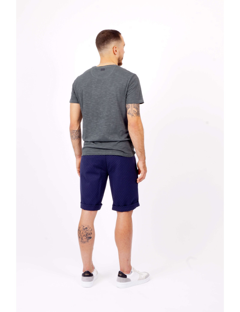 PETROL IND BERMUDA MOLLETON PRINT DARK