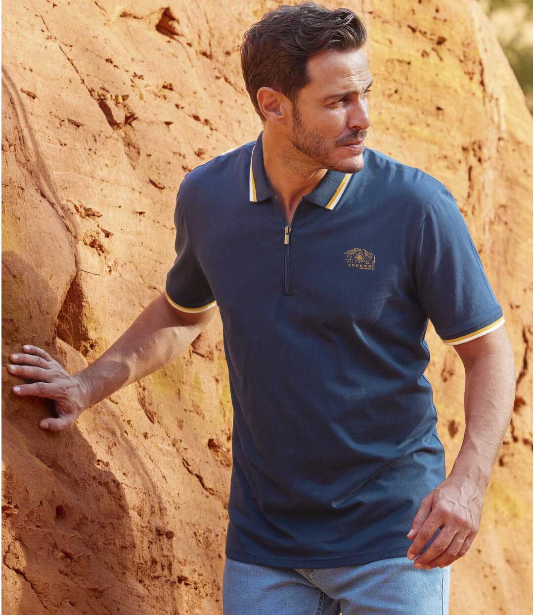 Lot de 2 Polos Col Zippé Explorer
