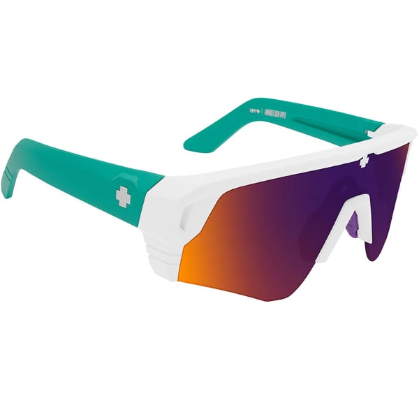 Lunette vélo SPY MONOLITH SPEED MATTE WHITE TEAL HAPPY GRAY GREEN DARK PURPLE MIRROR