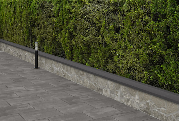 Dessus de muret 2 pentes anthracite 27,5 x 50 cm