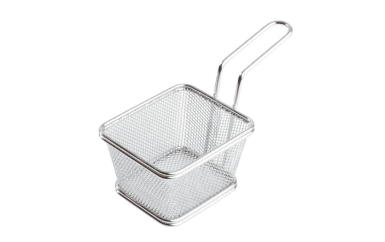 Servierkorb Pommes Frites 11.7 cm x 8.3 cm 1 Stück, SilberPommes Frites Servierkorb