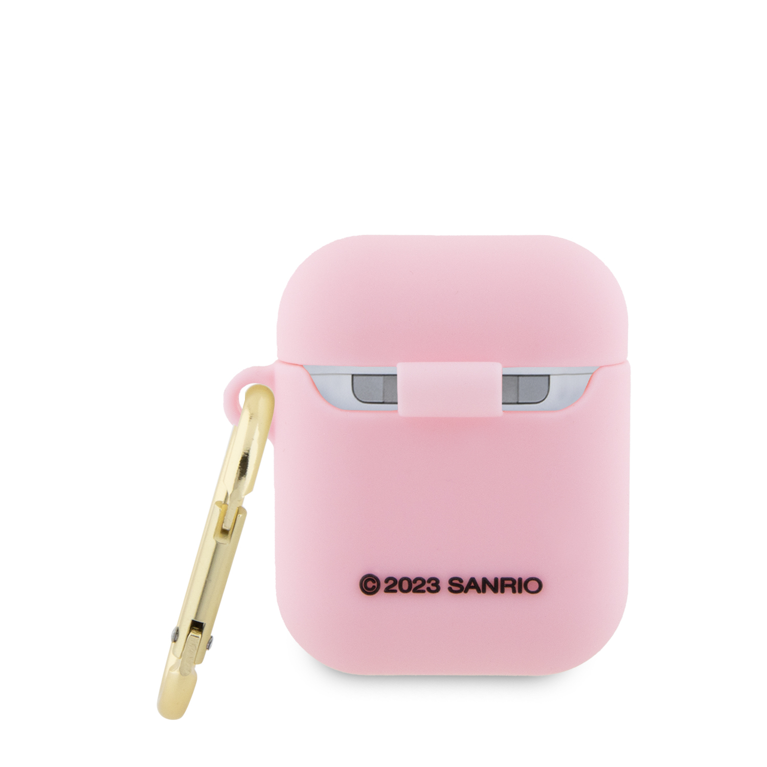 AirPods (1. & 2. Generation) Silikon Schutzhülle 3D Kitty Head mit Karabinerhaken (HKA23DKHSP) - Rosa