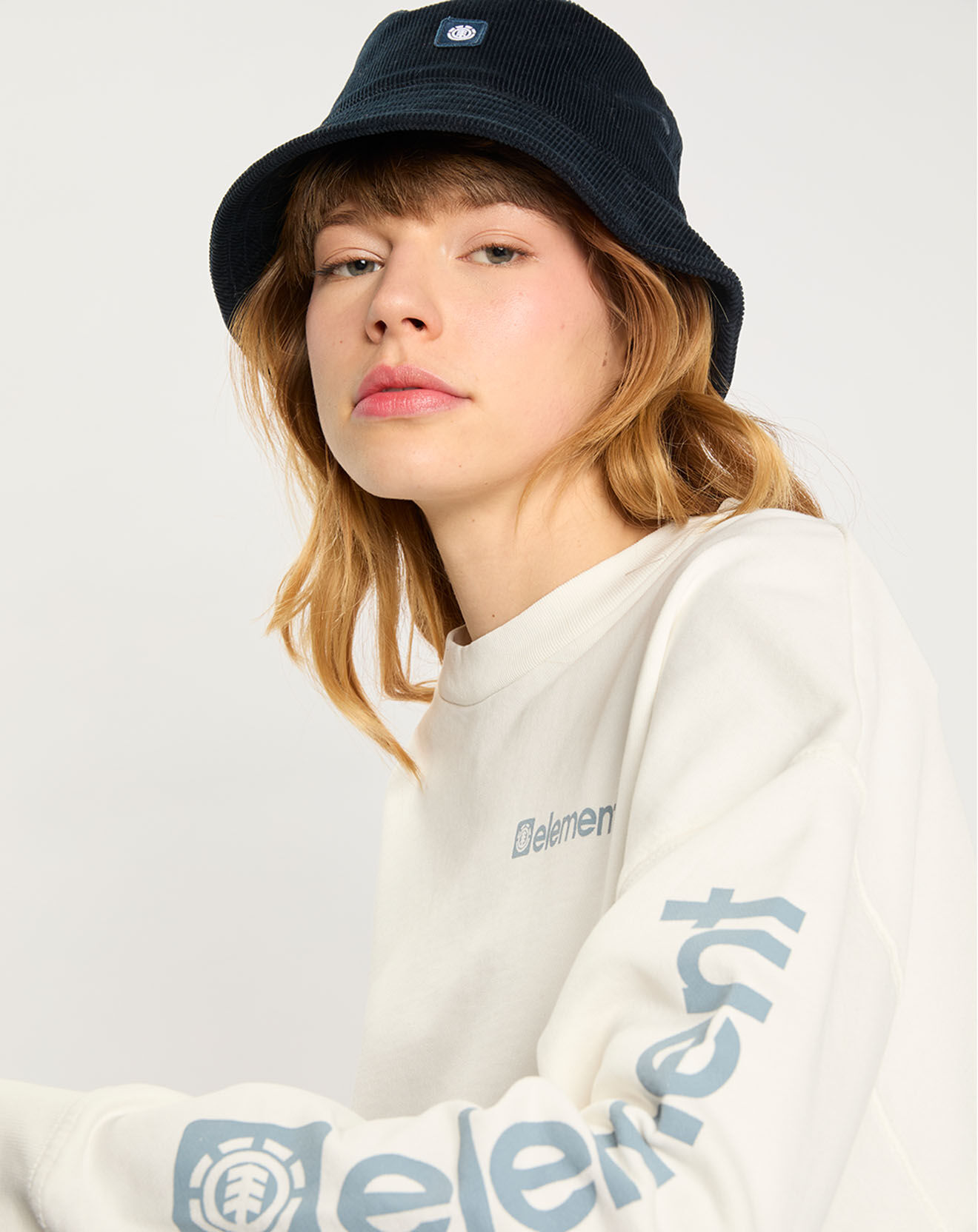 Element Sweat gros logo blanc