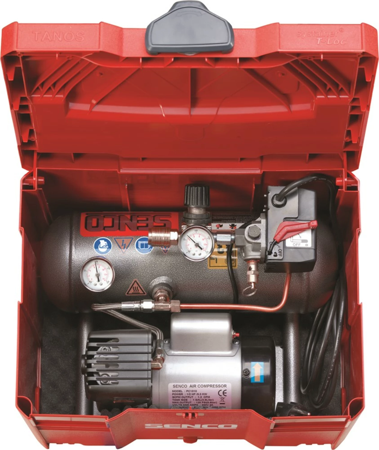 Senco PC1010EU SET Mini Compressor in systainer - 300W - 8 bar - 3,8L