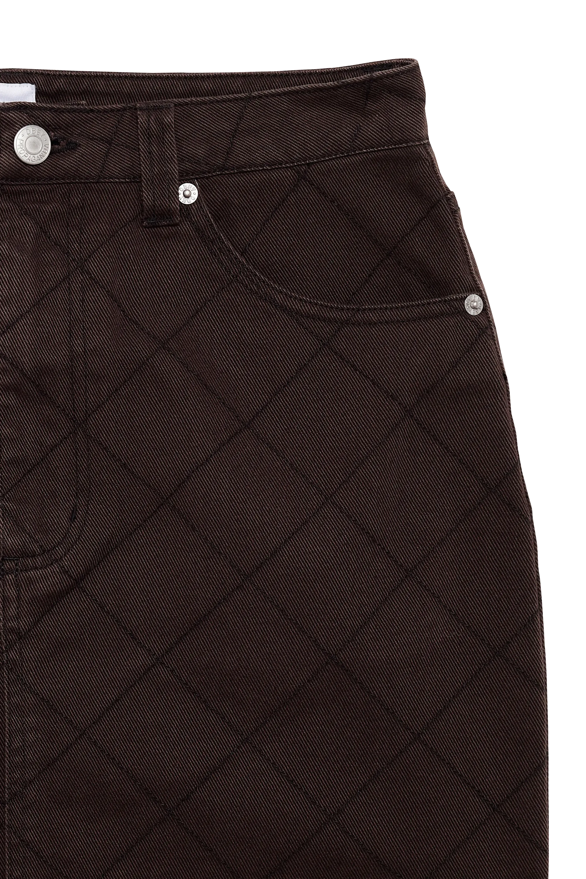 OBEY Jupe KALLIE DENIM JVA JAVA BRO Marron