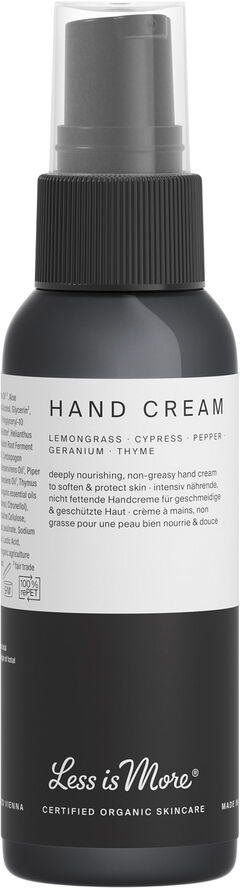 Less Is More Organic Hand Cream Lemongrass