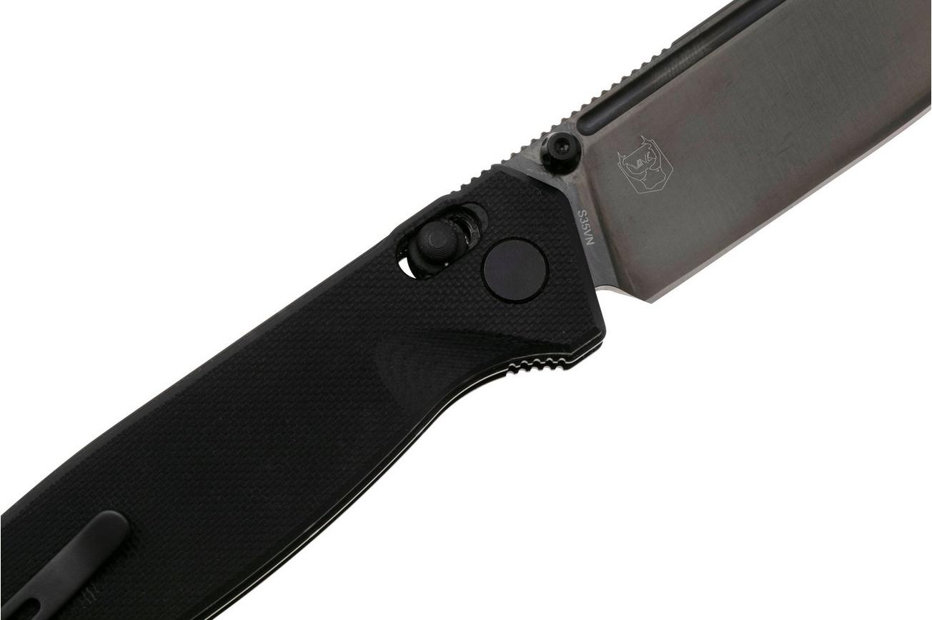 Real Steel Huginn Ultra 7654BB, Black S35VN, Black G10 zakmes, Ivan Braginets design