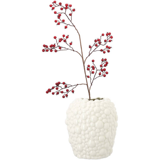 Blokker Vaas Xiomara - 22,5x22,5x25 cm - Crème