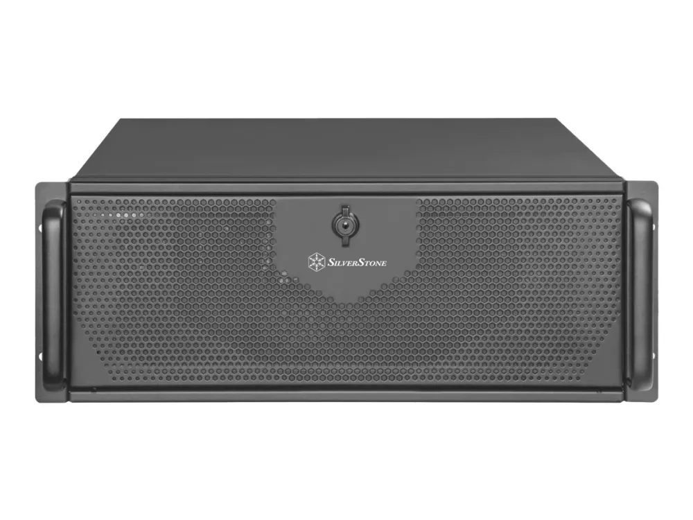 SilverStone RM42-502 - Rack-monterbar - 4U - SSI EEB - ingen strømforsyning (ATX / PS/2) - sort - USB/Lyd