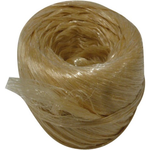Raphia synthetique beige pelote 100gr 40m env. cavalier