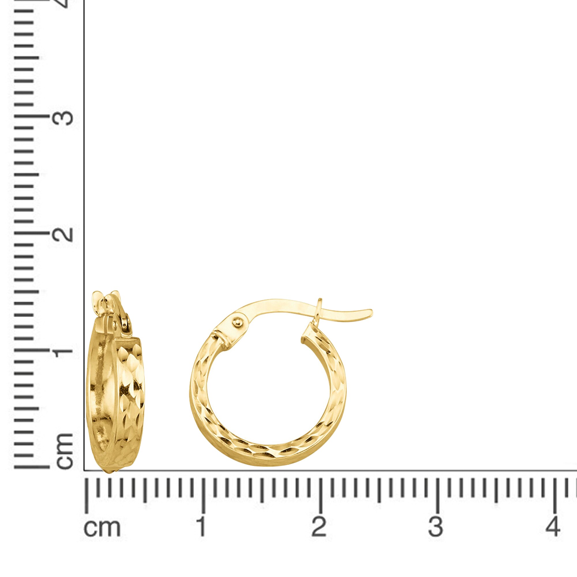 Fascination by Ellen K. Ohrringe 375 Gelbgold glanz diamantiert