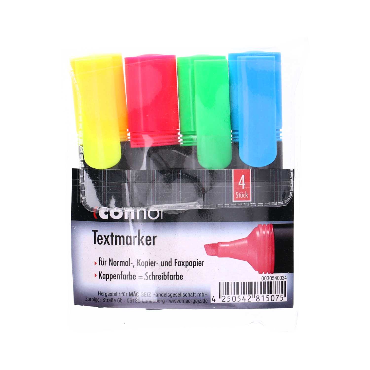 Connor Textmarker breit 4er