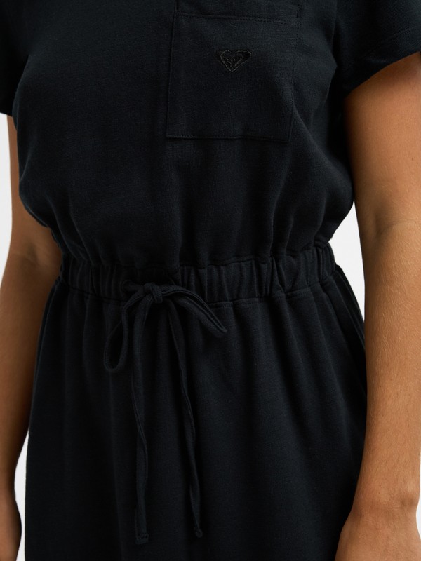 Sunny Expedition Solid Robe T-shirt nouée Noir Femme