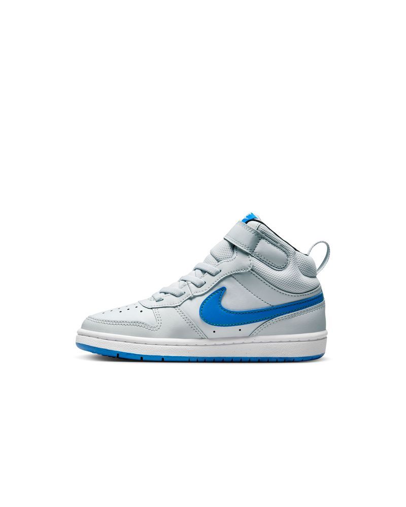 Chaussures Nike Court Borough Mid 2 Gris & Bleu pour enfant