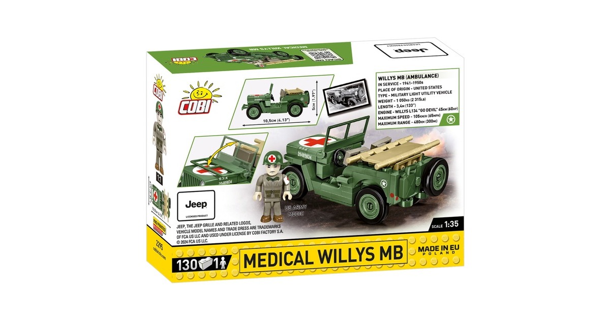 COBIHistorical Collection - Medical Willys MB Constructiespeelgoed  (Schaal 1:35)