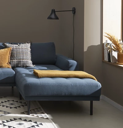 Halfdan højrevendt sofa med chaiselong